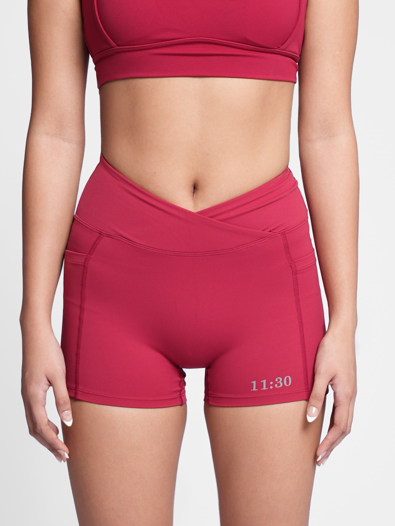 Hourglass Shorts in Cherry Red