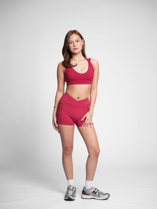 Hourglass Bra in Cherry Red