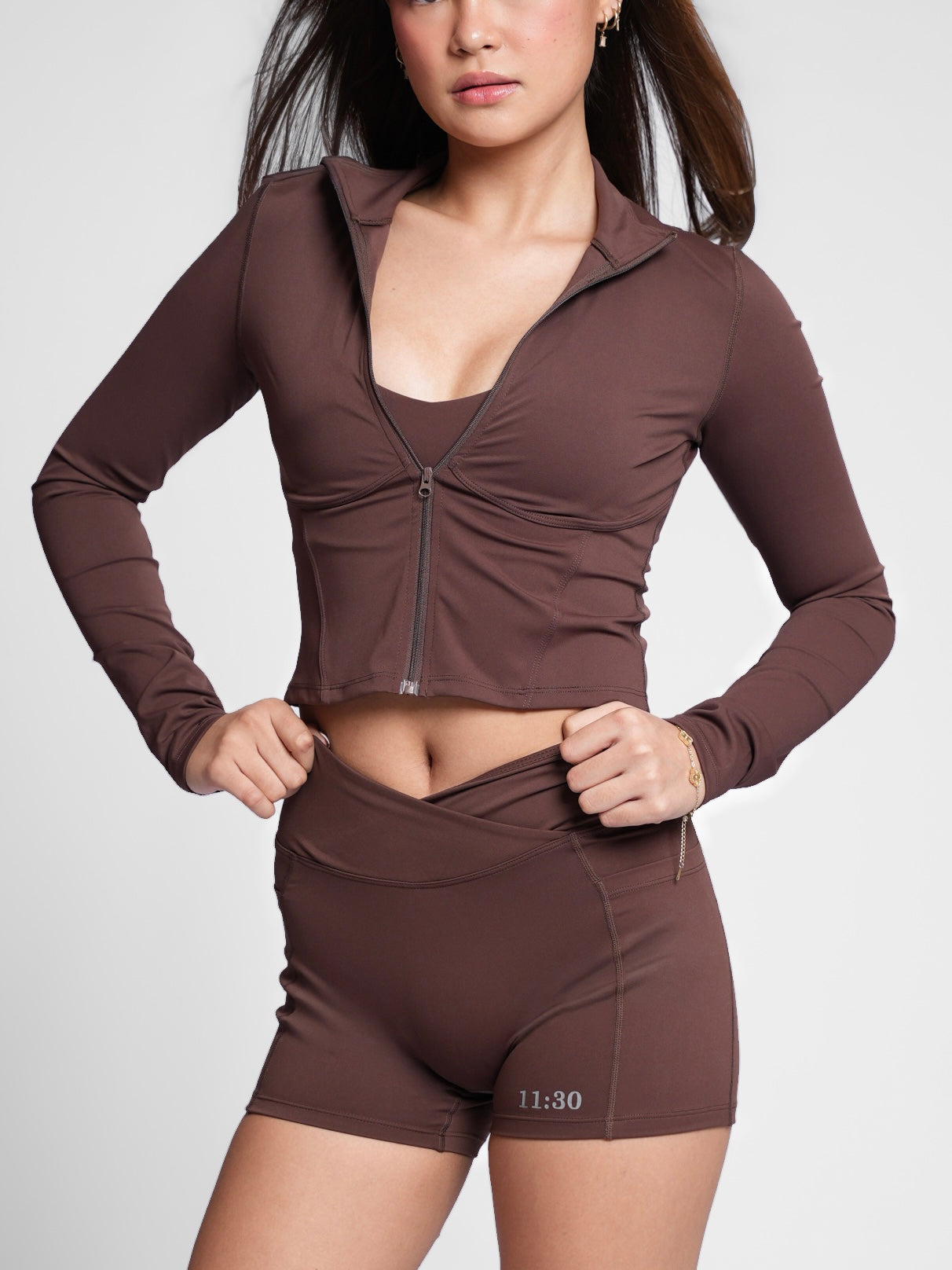 Hourglass Classic Jacket in Choco Brown