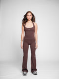 Hourglass Flared Leggings in Choco Brown