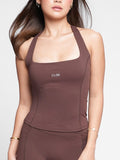 Hourglass Tank in Choco Brown